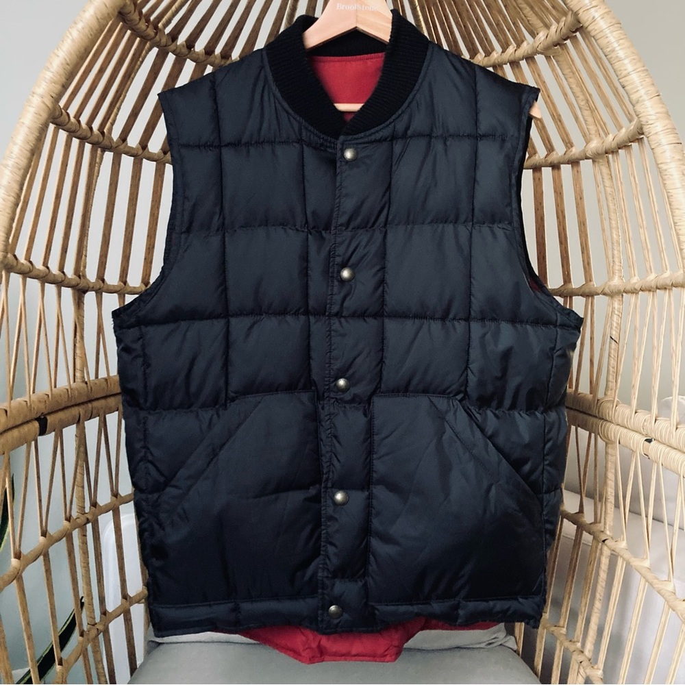 Ralph Lauren Black Quilted Puffer Vest with Red Lining